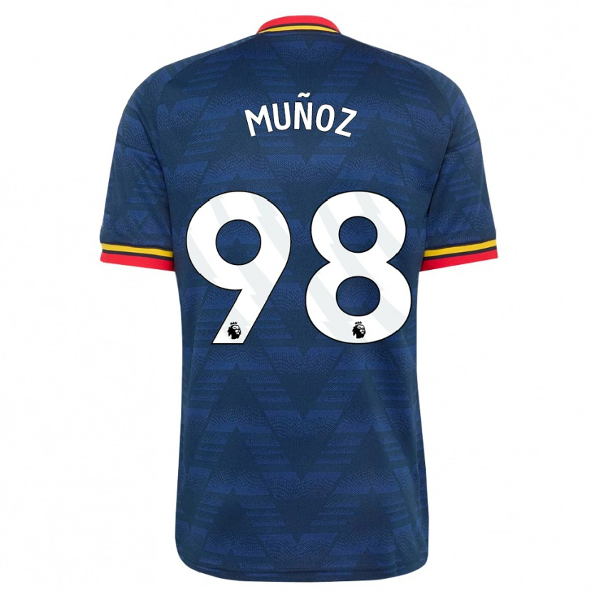 Danxen Heren Luis Muñoz #98 Middernachtblauw Geel Rood Uitshirt Uittenue 2026/27 T-Shirt