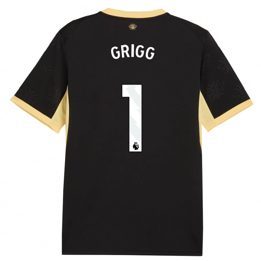 Danxen Heren Finley Grigg #1 Zwart Geel Uitshirt Uittenue 2026/27 T-Shirt