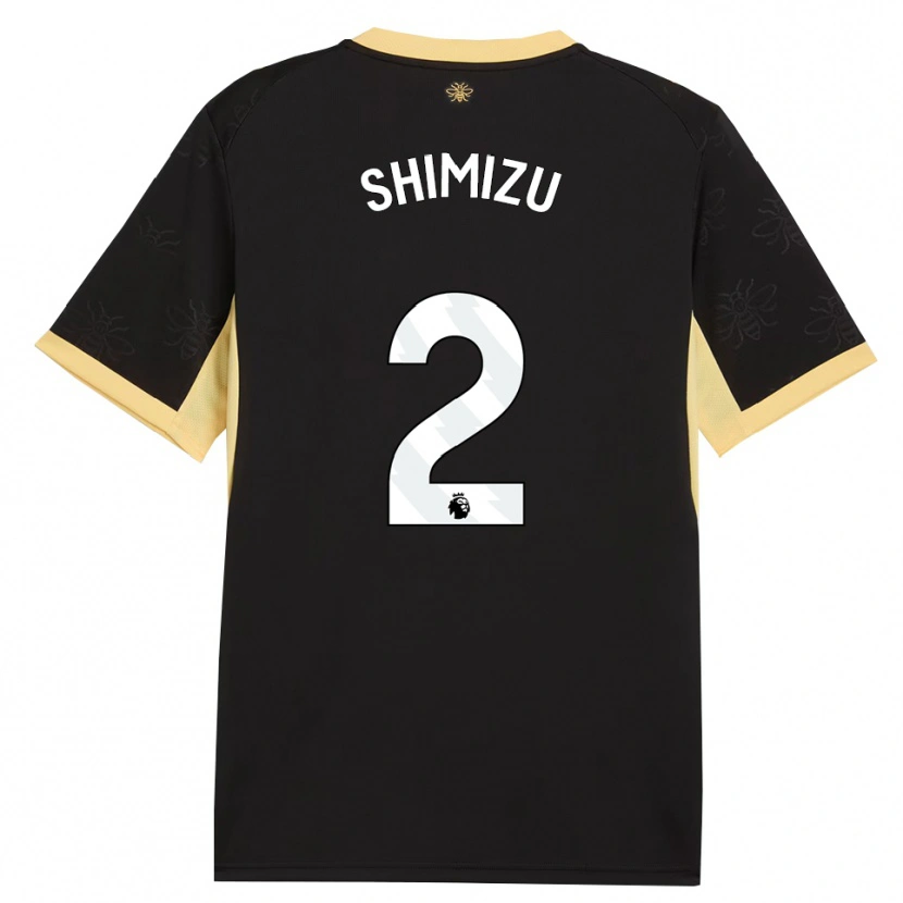 Danxen Heren Risa Shimizu #2 Zwart Geel Uitshirt Uittenue 2026/27 T-Shirt