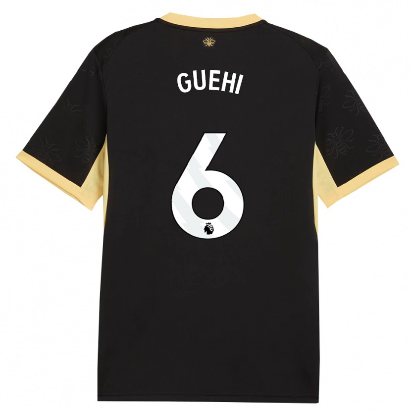 Danxen Heren Marc Guéhi #6 Zwart Geel Uitshirt Uittenue 2026/27 T-Shirt