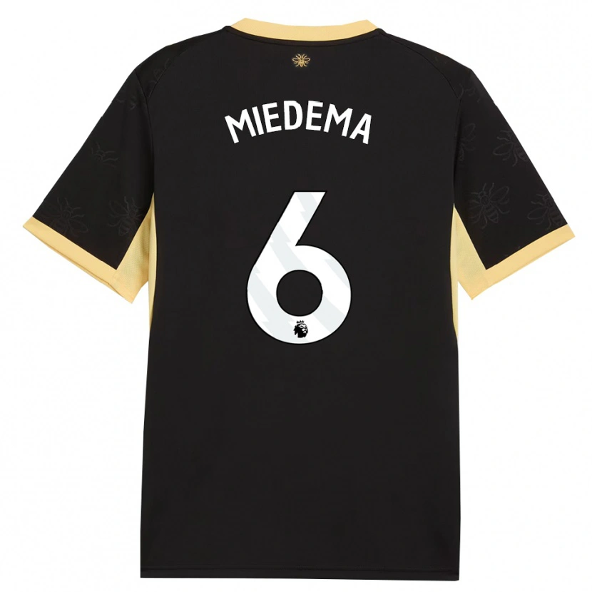 Danxen Heren Vivianne Miedema #6 Zwart Geel Uitshirt Uittenue 2026/27 T-Shirt