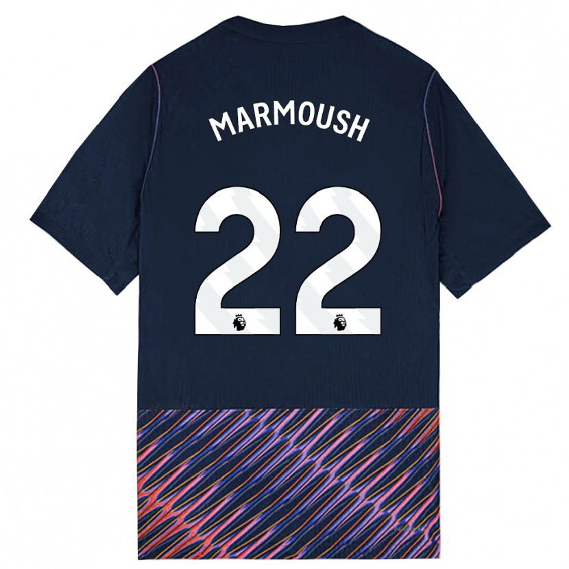 Danxen Heren Omar Marmoush #22 Koninklijk Blauw Wit Uitshirt Uittenue 2026/27 T-Shirt