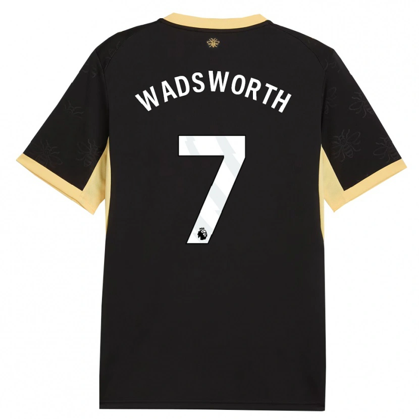 Danxen Heren Sam Wadsworth #7 Zwart Geel Uitshirt Uittenue 2026/27 T-Shirt