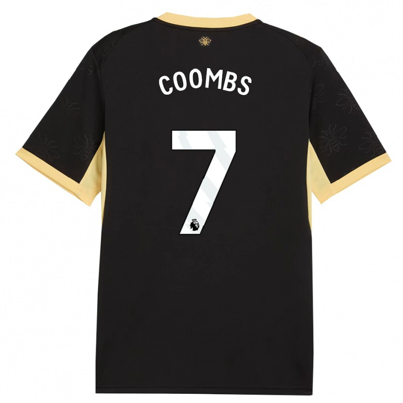 Danxen Heren Laura Coombs #7 Zwart Geel Uitshirt Uittenue 2026/27 T-Shirt