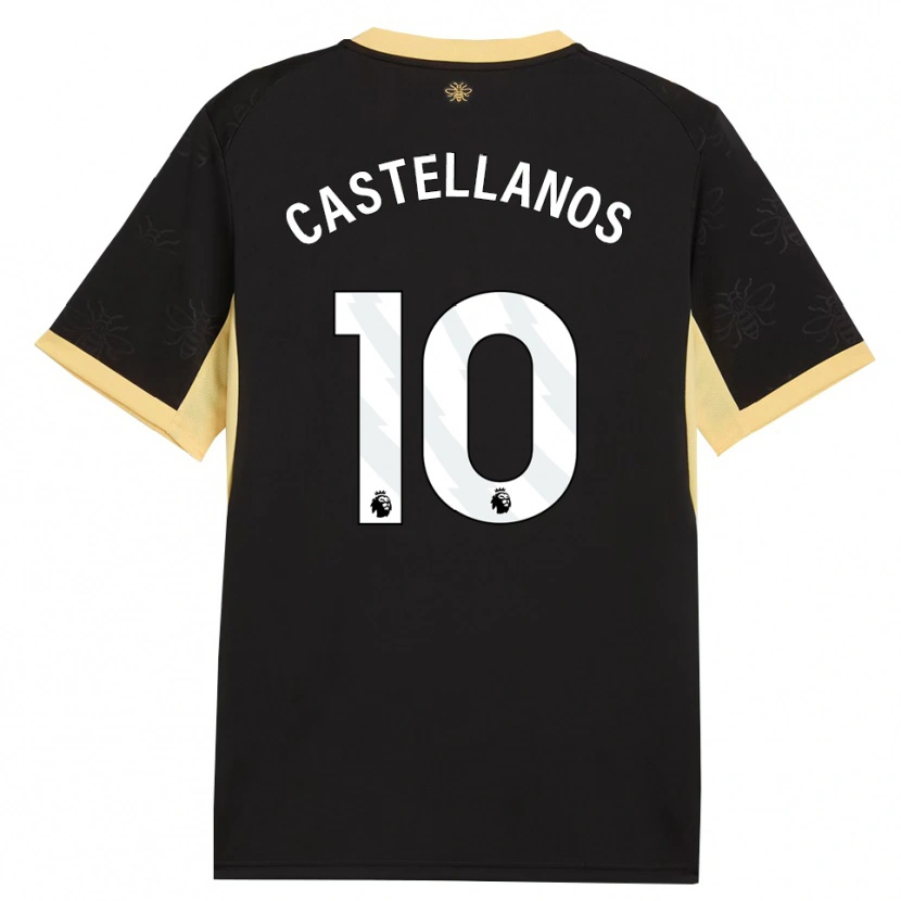Danxen Heren Deyna Castellanos #10 Zwart Geel Uitshirt Uittenue 2026/27 T-Shirt