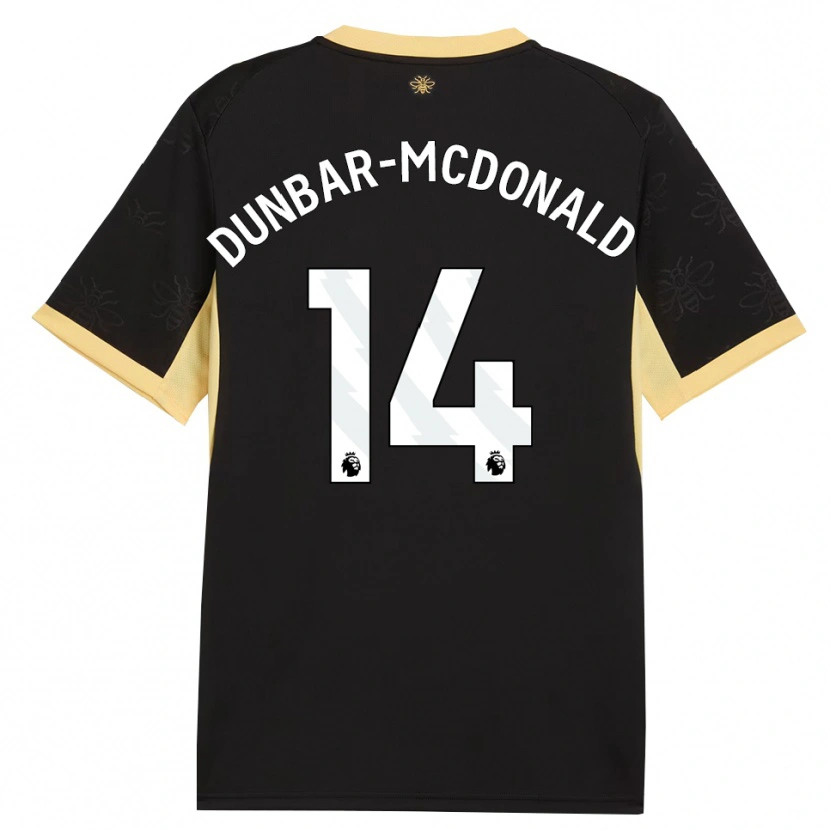 Danxen Heren Christian Dunbar-Mcdonald #14 Zwart Geel Uitshirt Uittenue 2026/27 T-Shirt