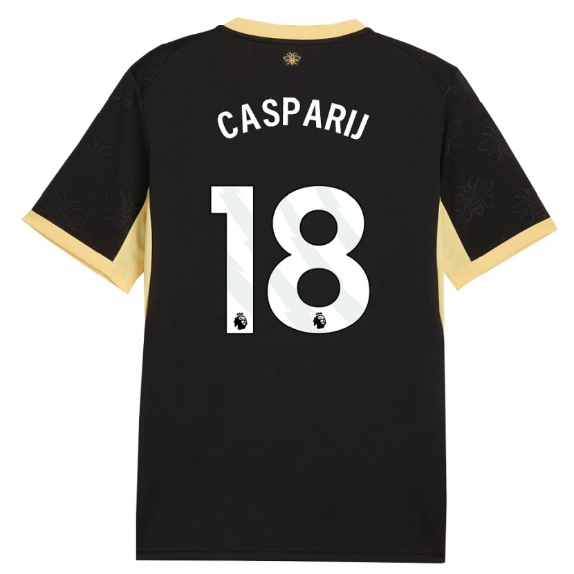 Danxen Heren Kerstin Casparij #18 Zwart Geel Uitshirt Uittenue 2026/27 T-Shirt