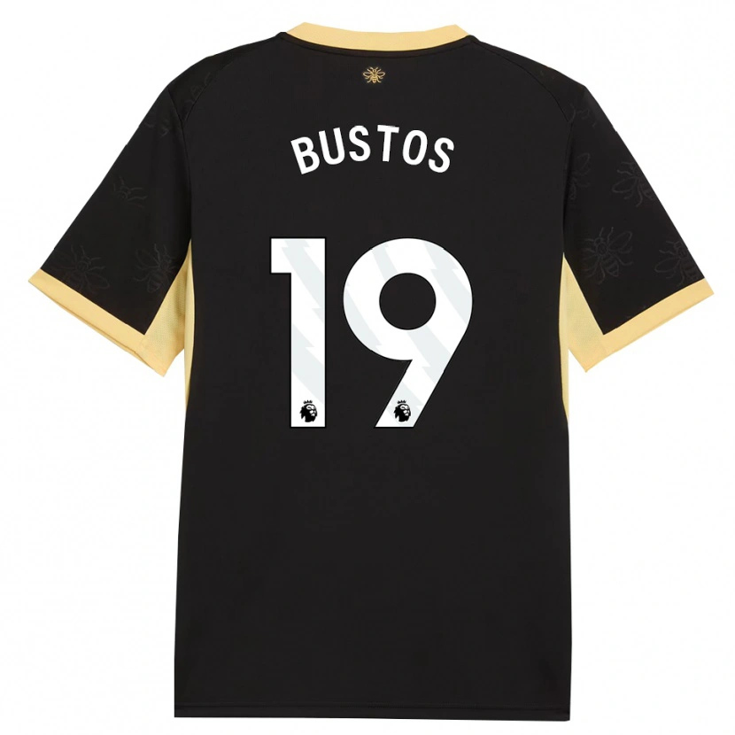 Danxen Heren Nahuel Bustos #19 Zwart Geel Uitshirt Uittenue 2026/27 T-Shirt