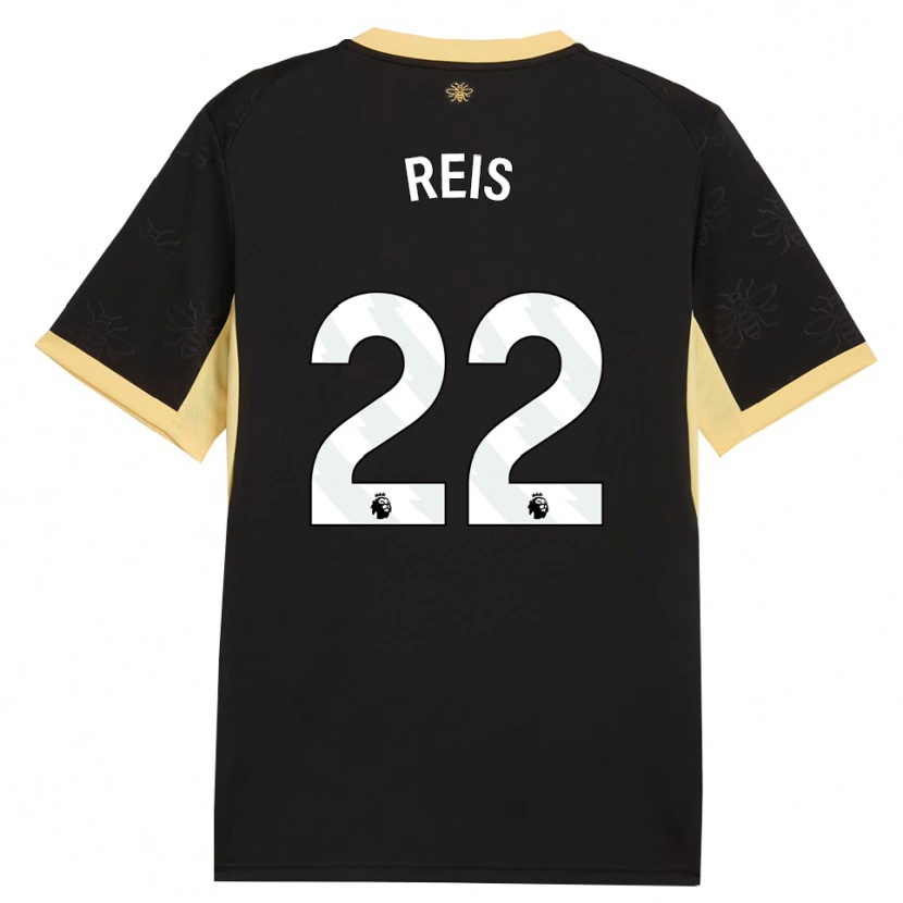 Danxen Heren Vitor Reis #22 Zwart Geel Uitshirt Uittenue 2026/27 T-Shirt