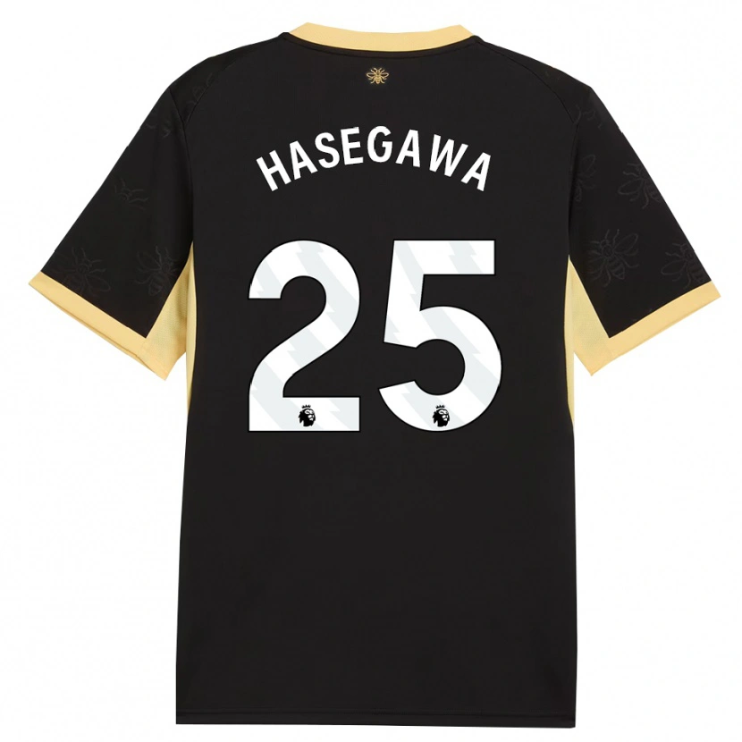 Danxen Heren Yui Hasegawa #25 Zwart Geel Uitshirt Uittenue 2026/27 T-Shirt