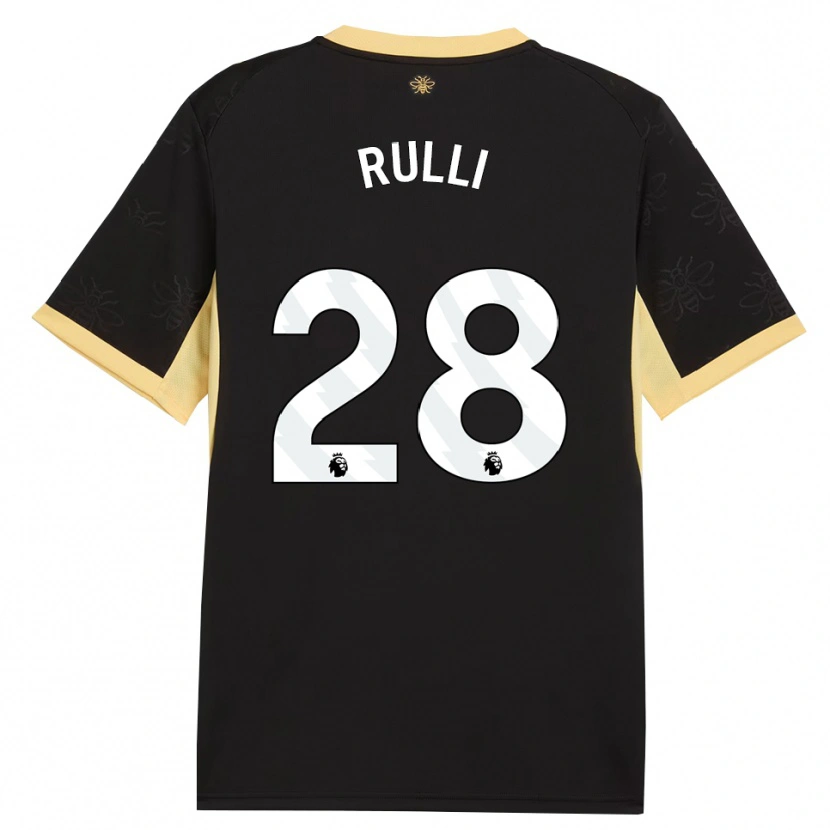Danxen Heren Gerónimo Rulli #28 Zwart Geel Uitshirt Uittenue 2026/27 T-Shirt