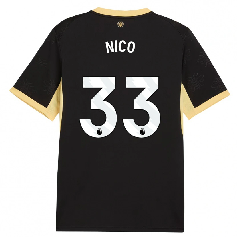 Danxen Heren Nico O'reilly #33 Zwart Geel Uitshirt Uittenue 2026/27 T-Shirt