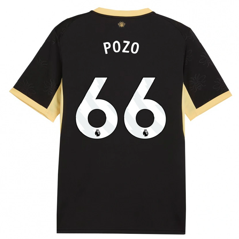 Danxen Heren Iker Pozo #66 Zwart Geel Uitshirt Uittenue 2026/27 T-Shirt