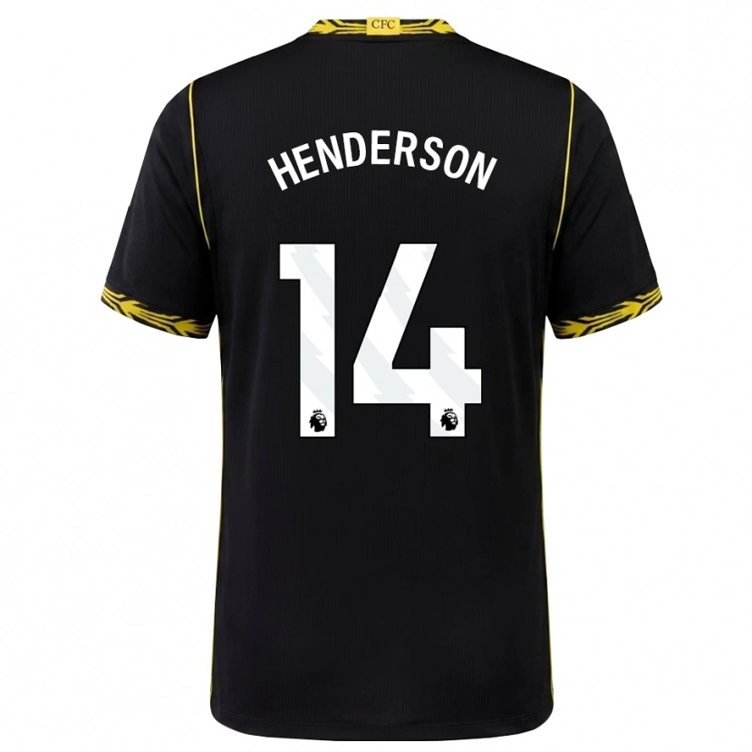 Danxen Heren Jordan Henderson #14 Zwart Geel Uitshirt Uittenue 2026/27 T-Shirt