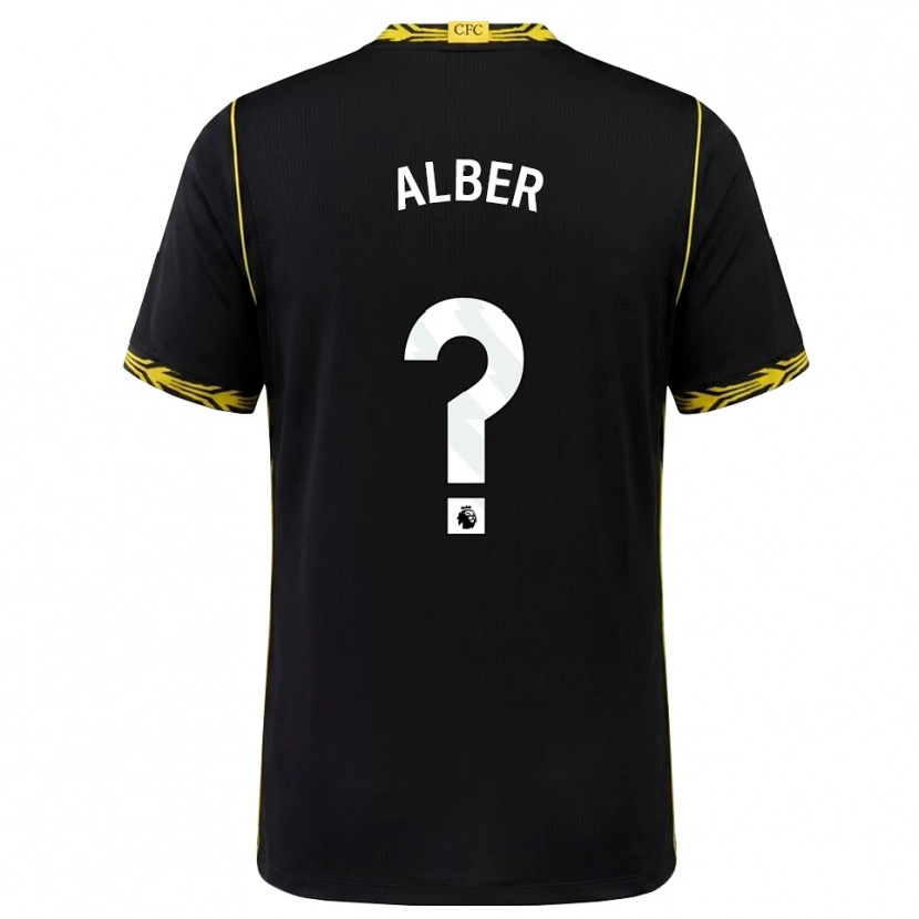 Danxen Heren Mara Alber #0 Zwart Geel Uitshirt Uittenue 2026/27 T-Shirt