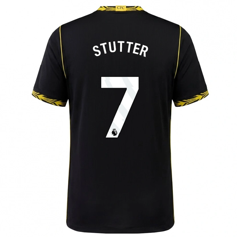 Danxen Heren Ronnie Stutter #7 Zwart Geel Uitshirt Uittenue 2026/27 T-Shirt