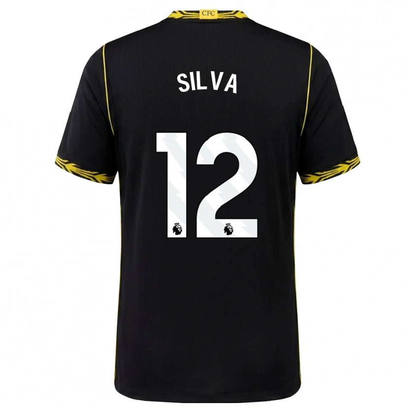 Danxen Heren Isago Silva #12 Zwart Geel Uitshirt Uittenue 2026/27 T-Shirt