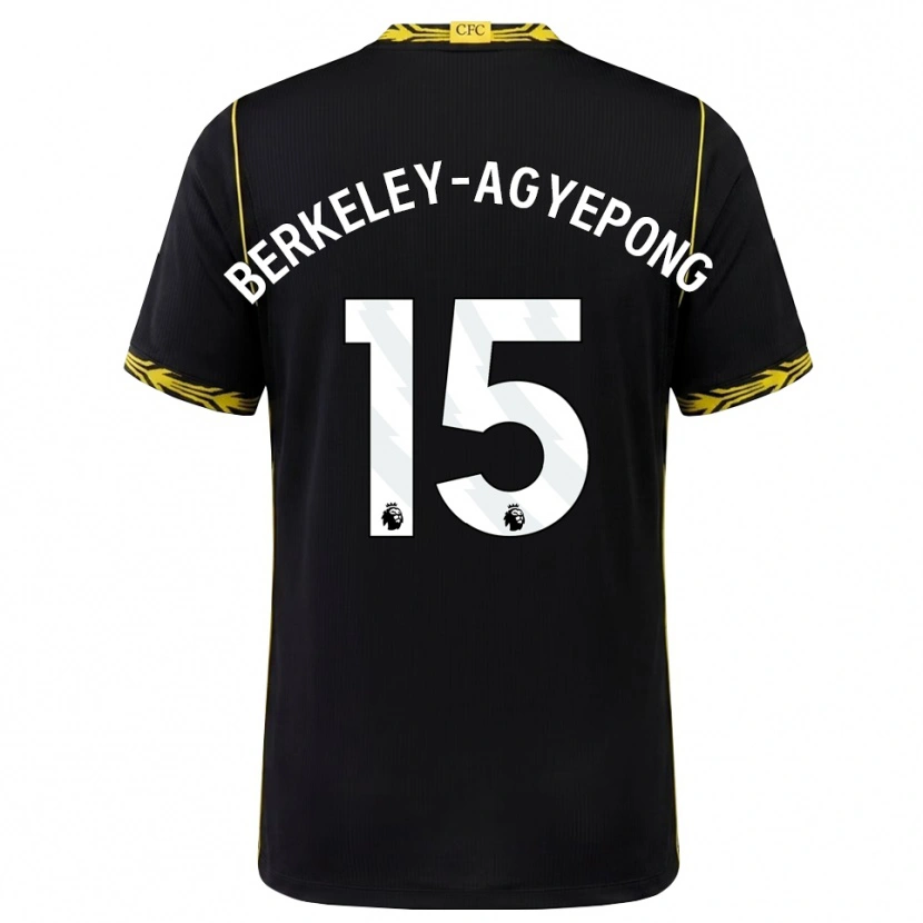 Danxen Heren Jeremiah Berkeley-Agyepong #15 Zwart Geel Uitshirt Uittenue 2026/27 T-Shirt