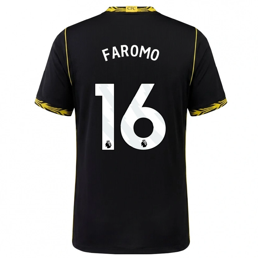 Danxen Heren Trey Faromo #16 Zwart Geel Uitshirt Uittenue 2026/27 T-Shirt