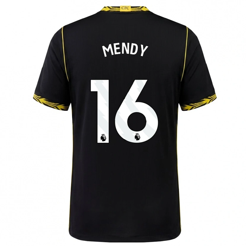 Danxen Heren Edouard Mendy #16 Zwart Geel Uitshirt Uittenue 2026/27 T-Shirt
