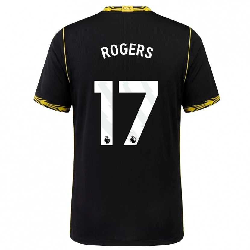 Danxen Heren Morgan Rogers #17 Zwart Geel Uitshirt Uittenue 2026/27 T-Shirt