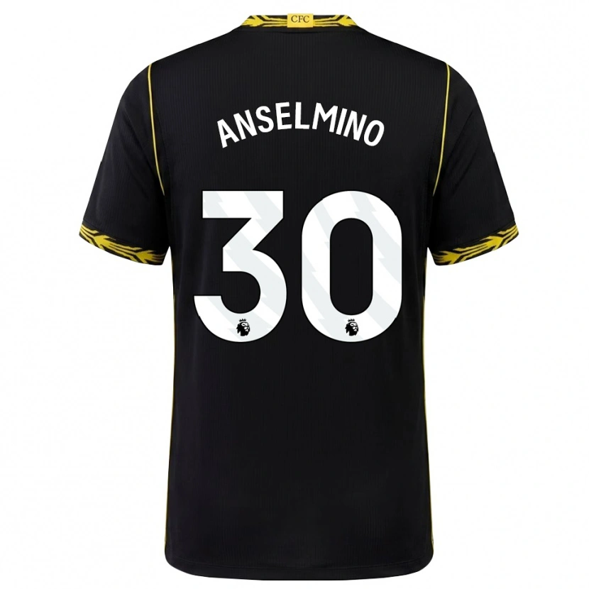 Danxen Heren Aarón Anselmino #30 Zwart Geel Uitshirt Uittenue 2026/27 T-Shirt