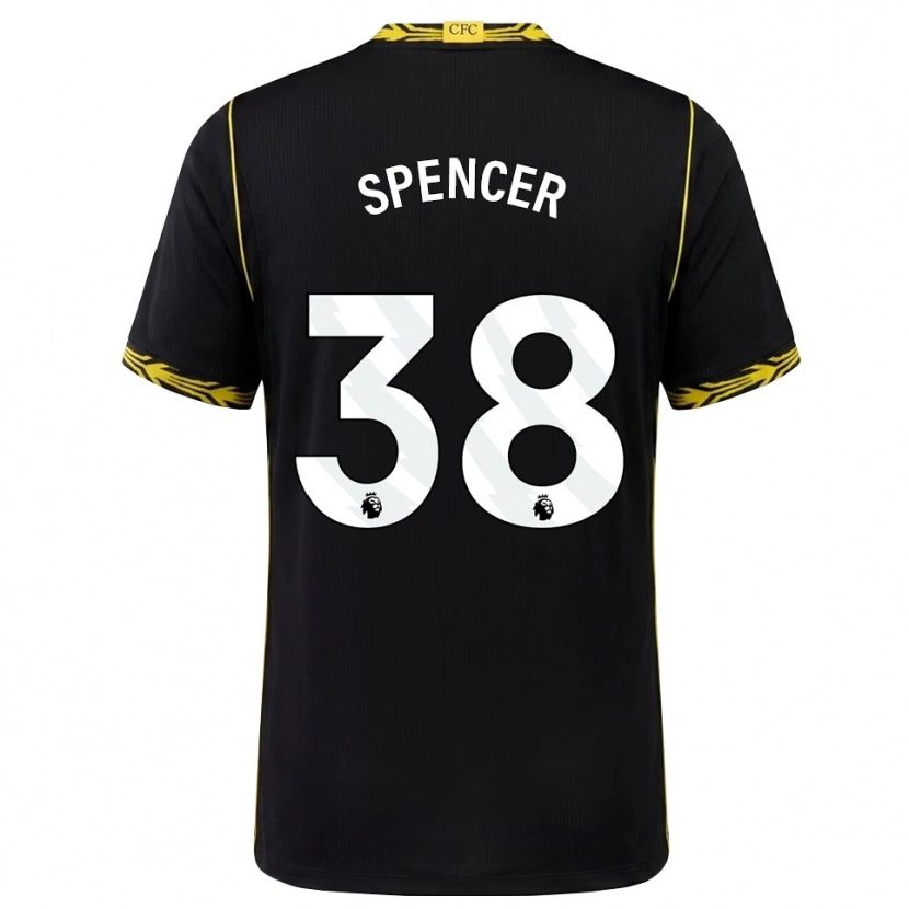 Danxen Heren Becky Spencer #38 Zwart Geel Uitshirt Uittenue 2026/27 T-Shirt