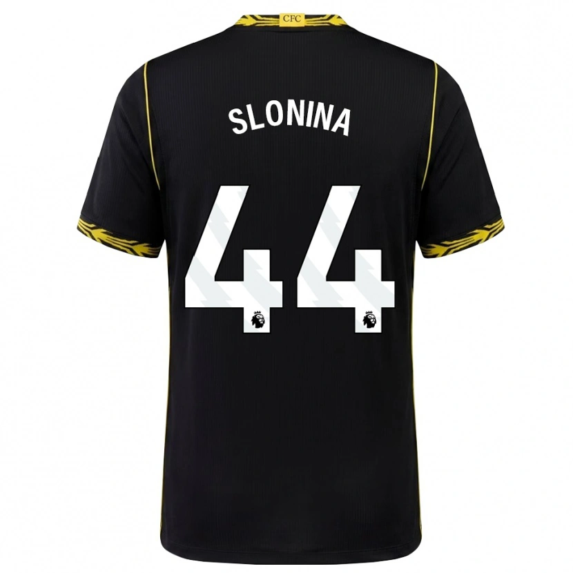 Danxen Heren Gabriel Slonina #44 Zwart Geel Uitshirt Uittenue 2026/27 T-Shirt