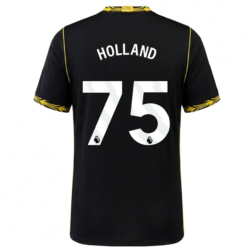 Danxen Heren Charlie Holland #75 Zwart Geel Uitshirt Uittenue 2026/27 T-Shirt