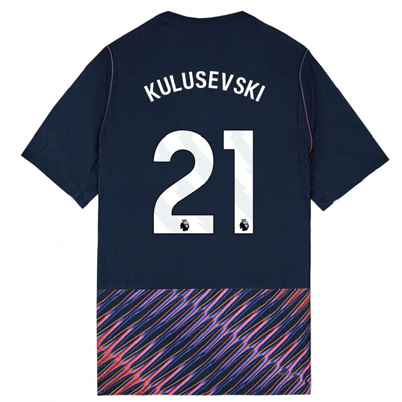 Danxen Heren Dejan Kulusevski #21 Koninklijk Blauw Wit Uitshirt Uittenue 2026/27 T-Shirt