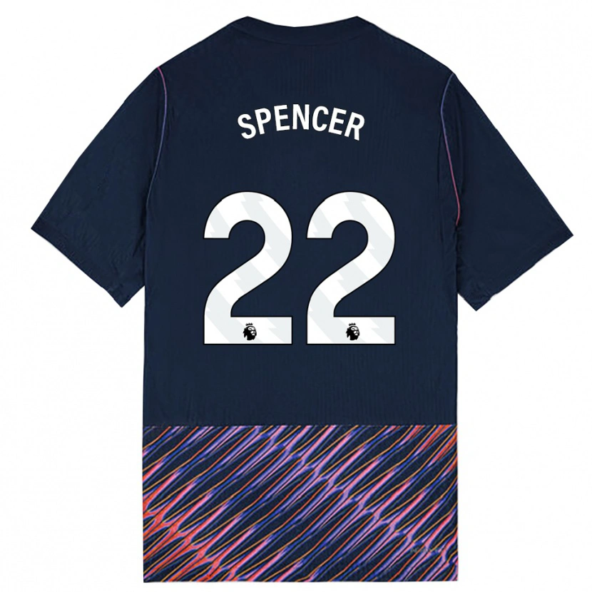 Danxen Heren Rebecca Spencer #22 Koninklijk Blauw Wit Uitshirt Uittenue 2026/27 T-Shirt
