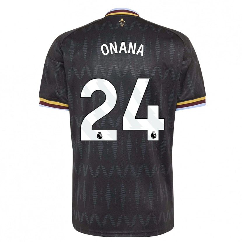 Danxen Heren Amadou Onana #24 Korenbloemblauw Zwart Geel Uitshirt Uittenue 2026/27 T-Shirt