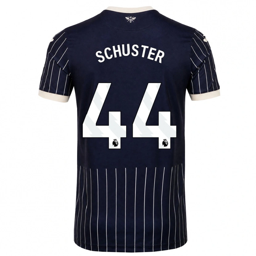 Danxen Heren Jannik Schuster #44 Zwart Wit Uitshirt Uittenue 2026/27 T-Shirt
