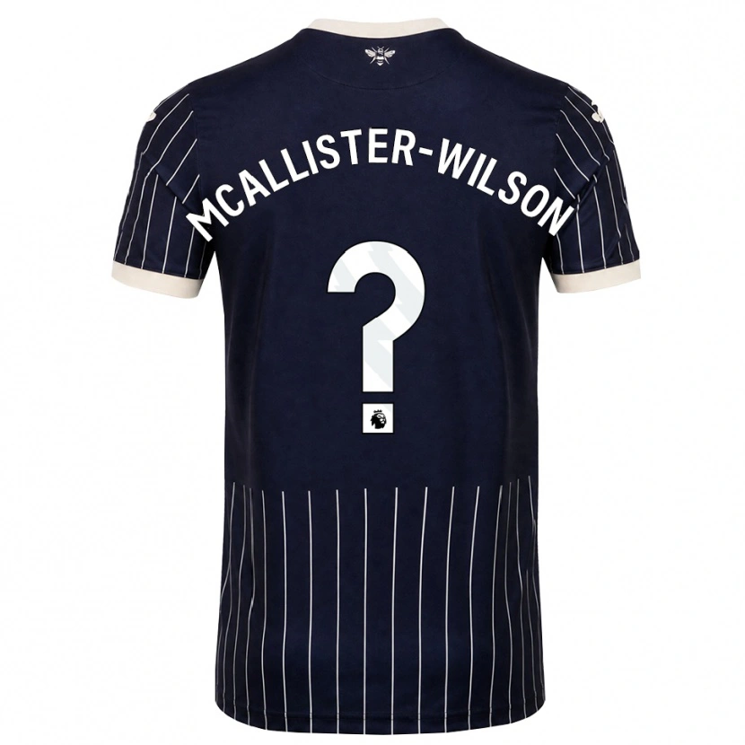 Danxen Heren Zack Mcallister-Wilson #0 Zwart Wit Uitshirt Uittenue 2026/27 T-Shirt