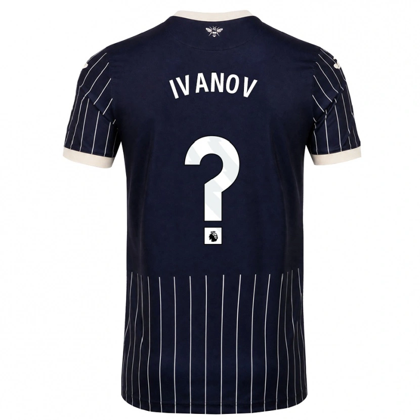 Danxen Heren Konstantin Ivanov #0 Zwart Wit Uitshirt Uittenue 2026/27 T-Shirt