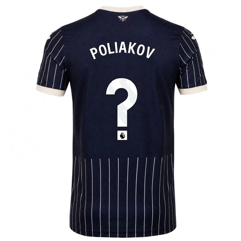 Danxen Heren Adam Poliakov #0 Zwart Wit Uitshirt Uittenue 2026/27 T-Shirt