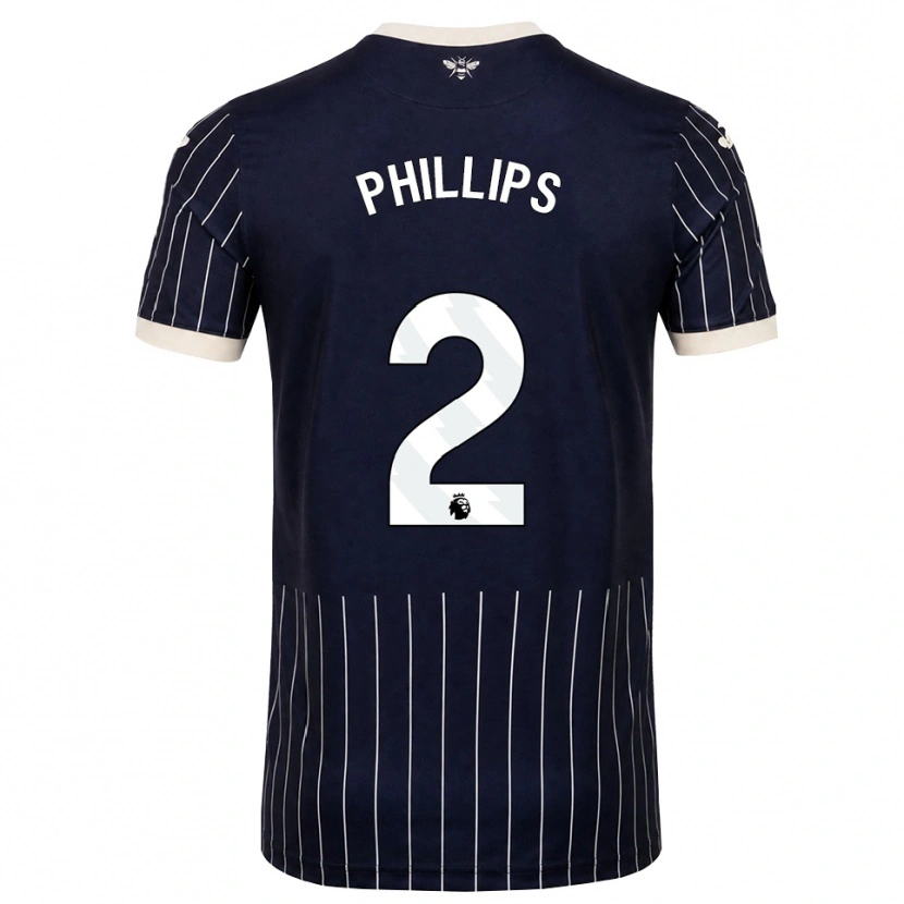 Danxen Heren Maddie Phillips #2 Zwart Wit Uitshirt Uittenue 2026/27 T-Shirt
