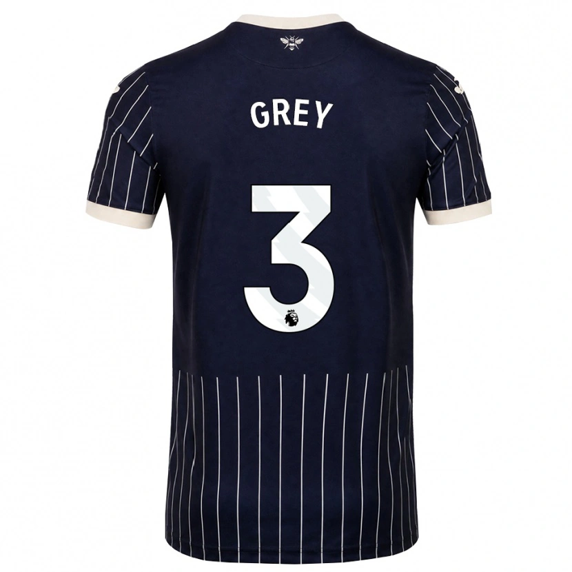 Danxen Heren Andre Grey #3 Zwart Wit Uitshirt Uittenue 2026/27 T-Shirt