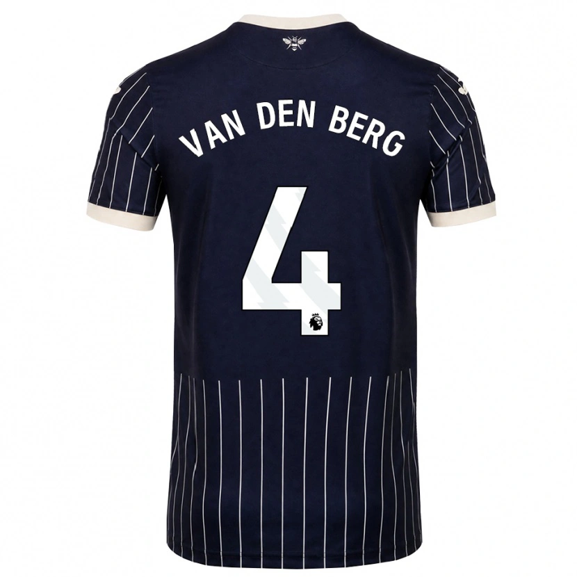 Danxen Heren Sepp Van Den Berg #4 Zwart Wit Uitshirt Uittenue 2026/27 T-Shirt