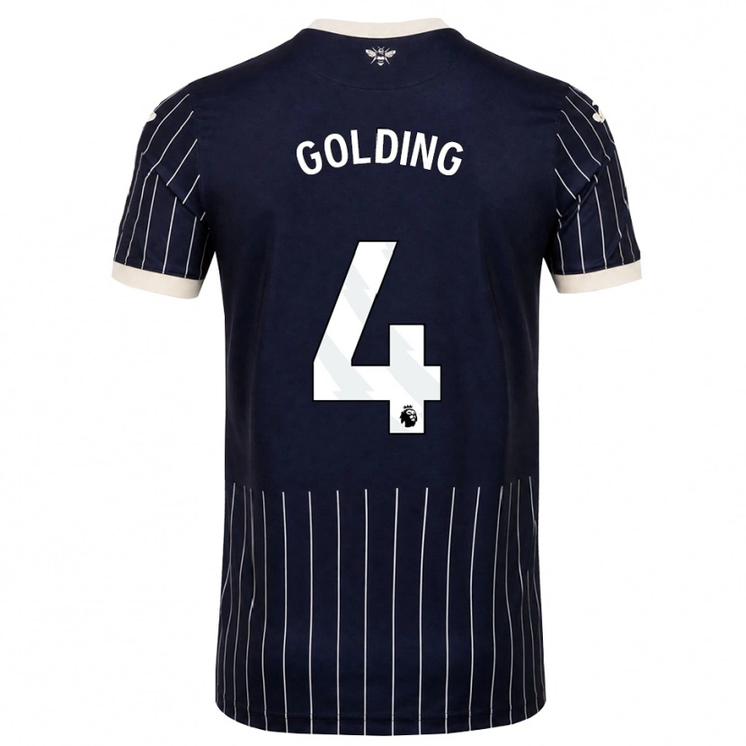 Danxen Heren Aidan Golding #4 Zwart Wit Uitshirt Uittenue 2026/27 T-Shirt