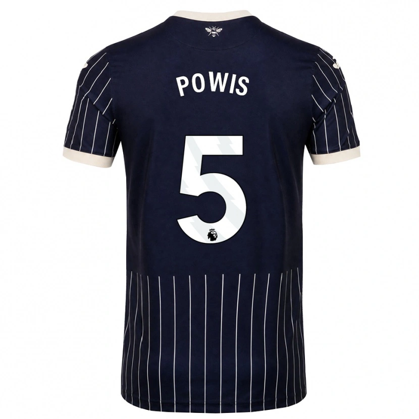 Danxen Heren Isaiah Powis #5 Zwart Wit Uitshirt Uittenue 2026/27 T-Shirt