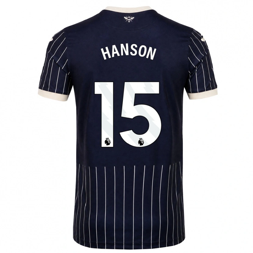 Danxen Heren Jacob Hanson #15 Zwart Wit Uitshirt Uittenue 2026/27 T-Shirt