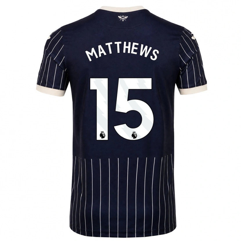 Danxen Heren Kirsty Matthews #15 Zwart Wit Uitshirt Uittenue 2026/27 T-Shirt