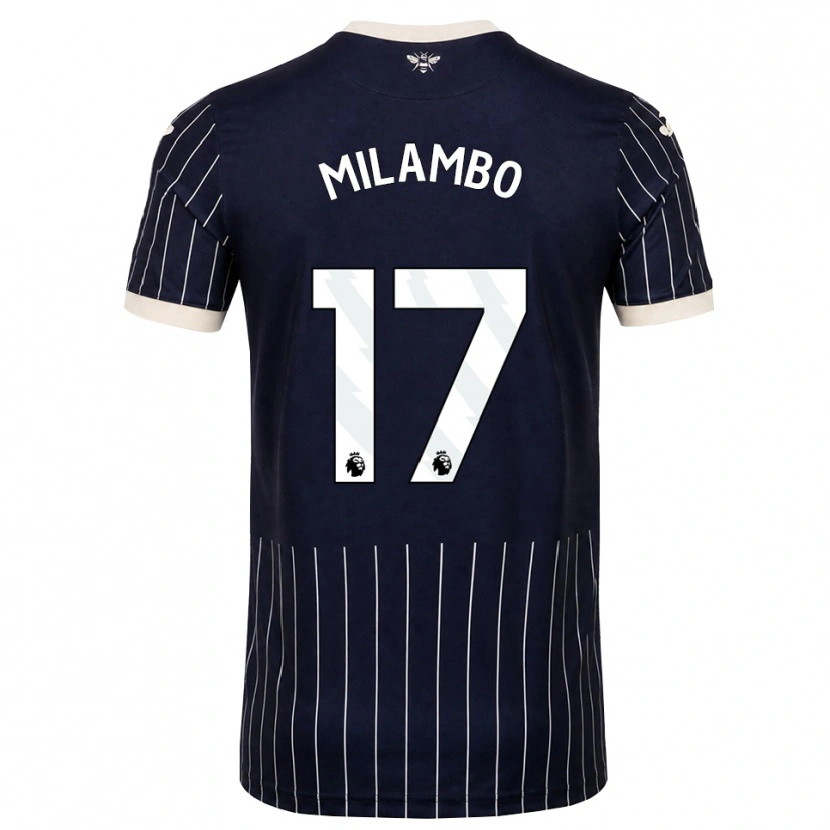 Danxen Heren Antoni Milambo #17 Zwart Wit Uitshirt Uittenue 2026/27 T-Shirt