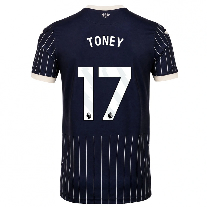 Danxen Heren Ivan Toney #17 Zwart Wit Uitshirt Uittenue 2026/27 T-Shirt
