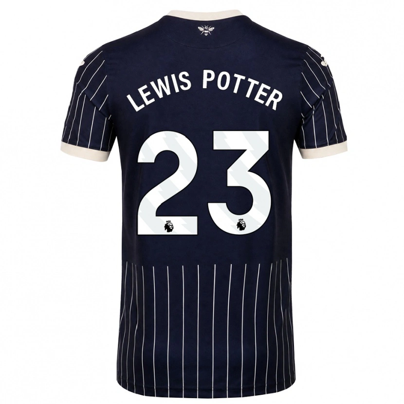 Danxen Heren Keane Lewis-Potter #23 Zwart Wit Uitshirt Uittenue 2026/27 T-Shirt