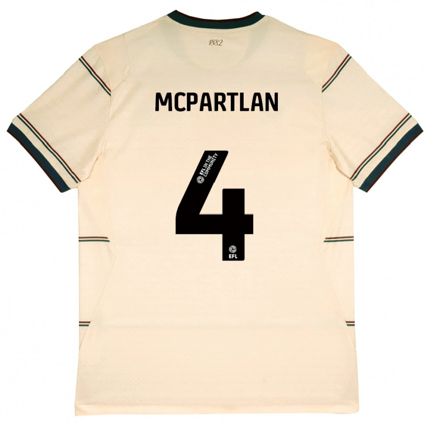 Danxen Heren Brenna Mcpartlan #4 Beige Bordeaux Uitshirt Uittenue 2026/27 T-Shirt