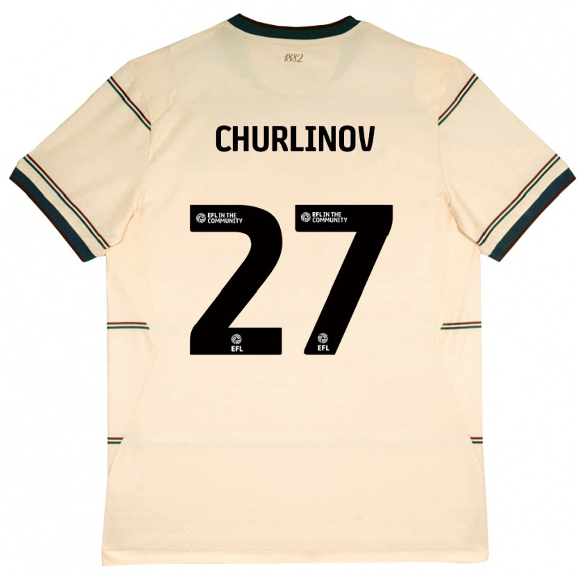 Danxen Heren Darko Churlinov #27 Beige Bordeaux Uitshirt Uittenue 2026/27 T-Shirt