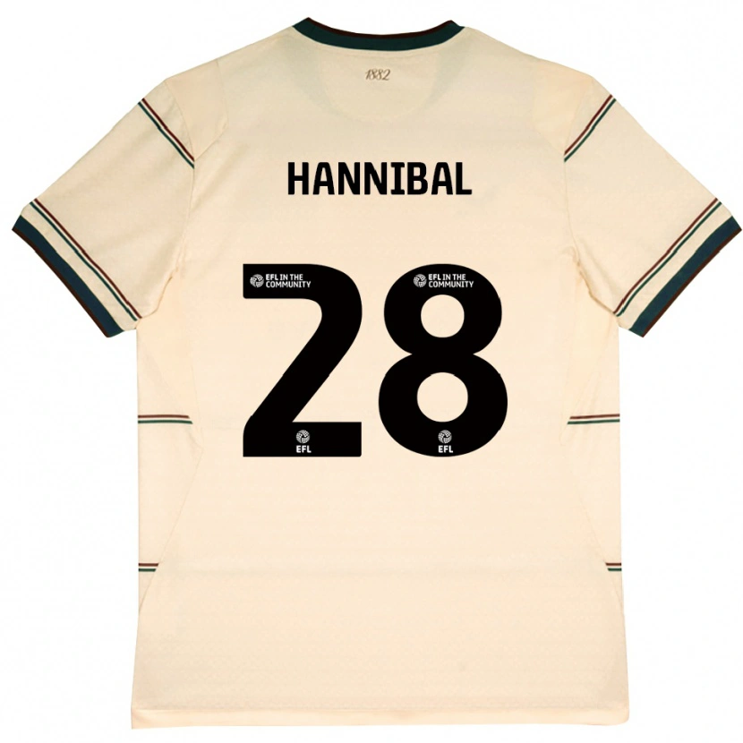 Danxen Heren Hannibal Mejbri #28 Beige Bordeaux Uitshirt Uittenue 2026/27 T-Shirt