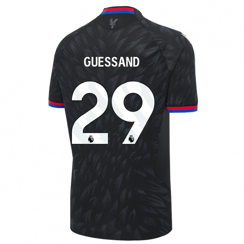 Danxen Heren Evann Guessand #29 Zwart Blauw Rood Uitshirt Uittenue 2026/27 T-Shirt